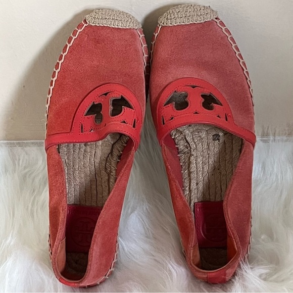 Tory Burch Women Sidney Leather Slip On Espadrilles 5M - Picture 11 of 12